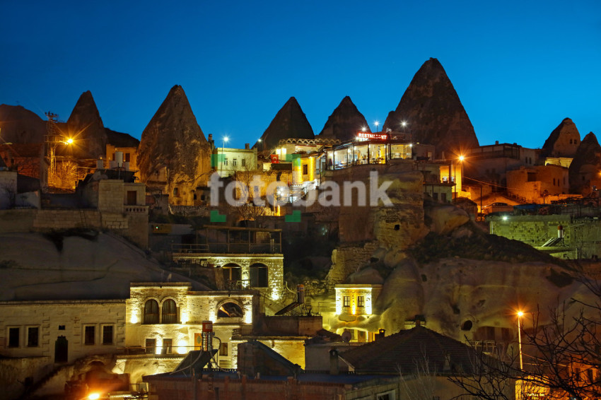 Premium Photo Goreme Ancient City view after twilight