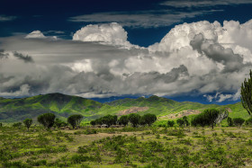 Nature is Beautiful Clouds on the Sky on Green Mountain