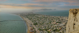 Sea Shore drone Image with beautiful sky