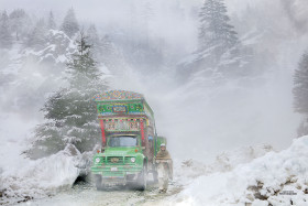 Trucks Travelling in the Winters of -20 Degree